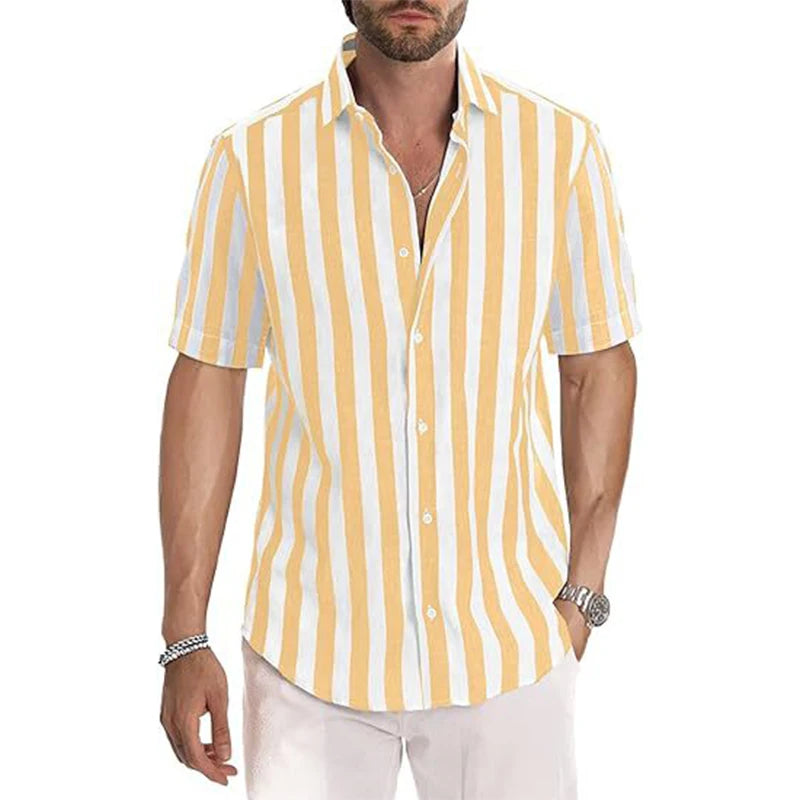 Zalecta | Riviera Streep Shirt Korte Mouwen