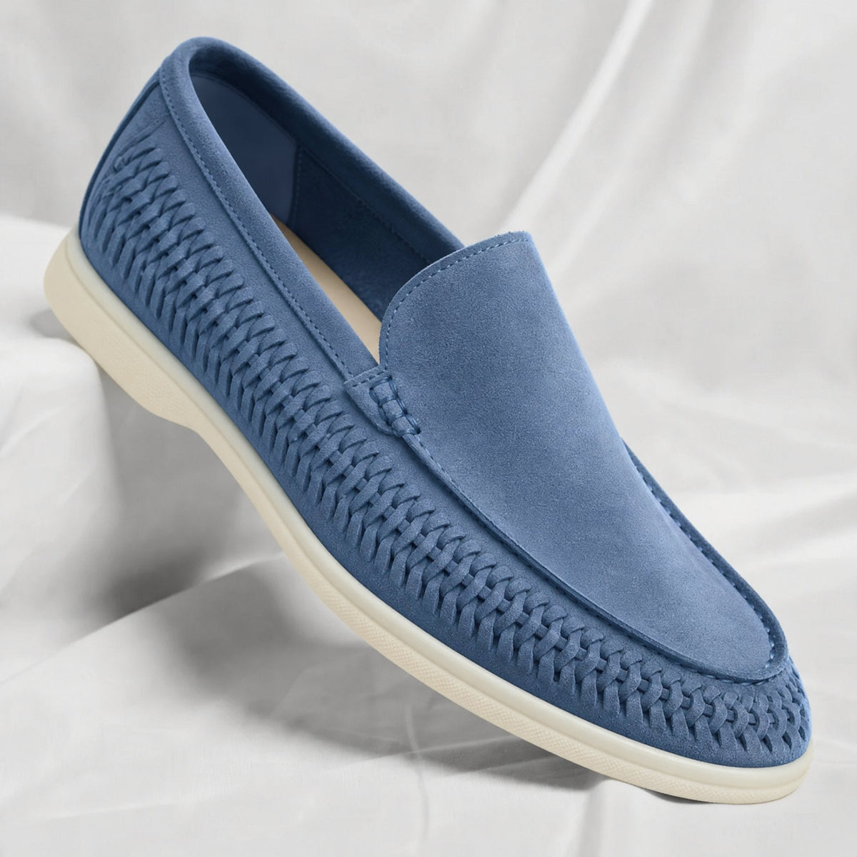 Matteo | Gevlochten Suede Loafer