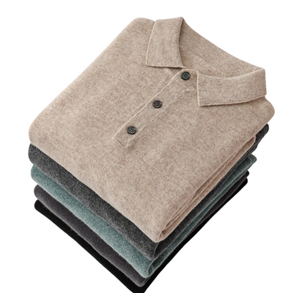 Premium longsleeve poloshirt