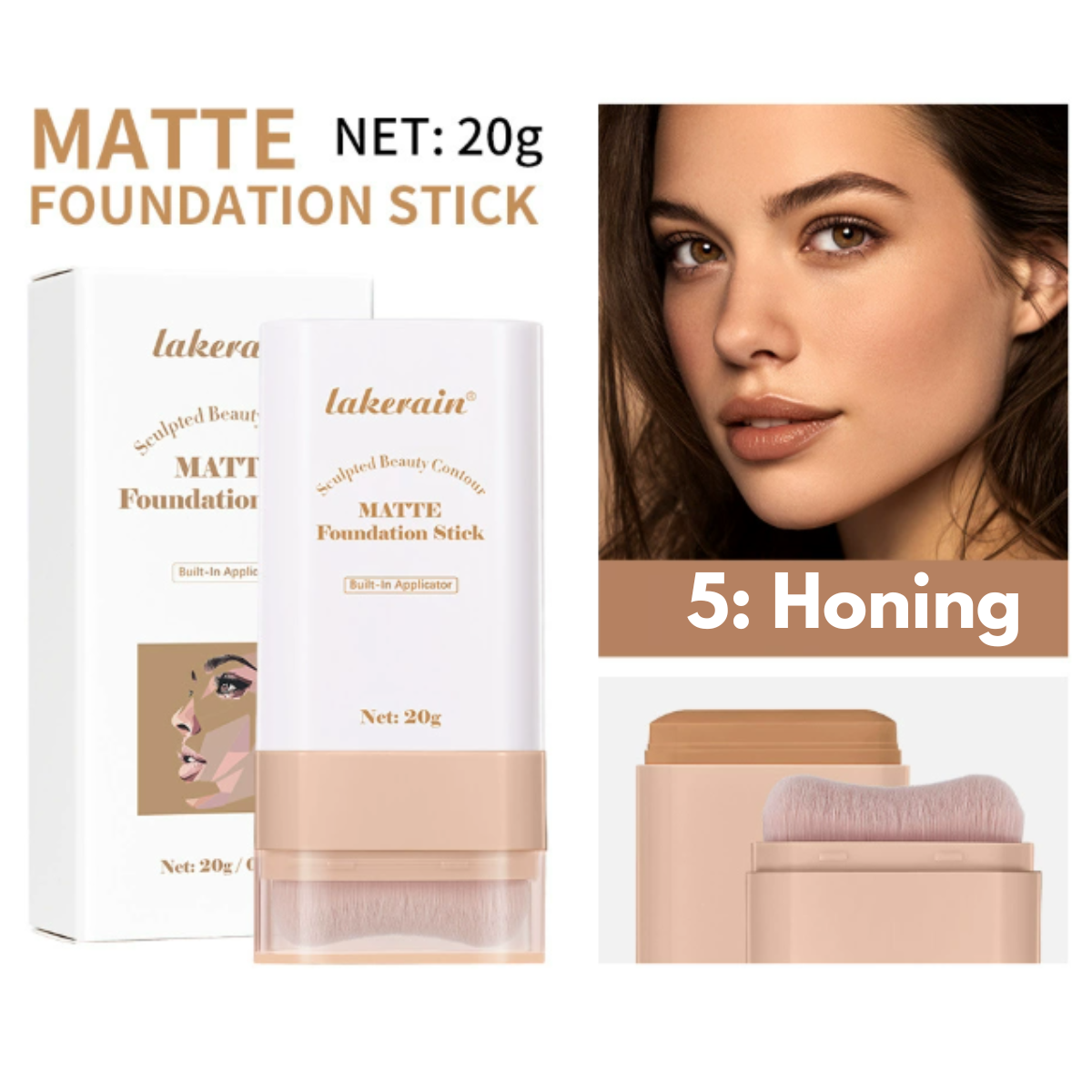 Matte Foundation Stick - Dekkende Concealer & Foundation voor Egale Huid