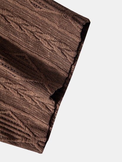 Geometrisch Jacquard Cubaanse Shirt