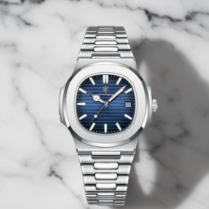 Iconic Luxe Herenhorloge RVS - Klassiek Zilveren Horloge