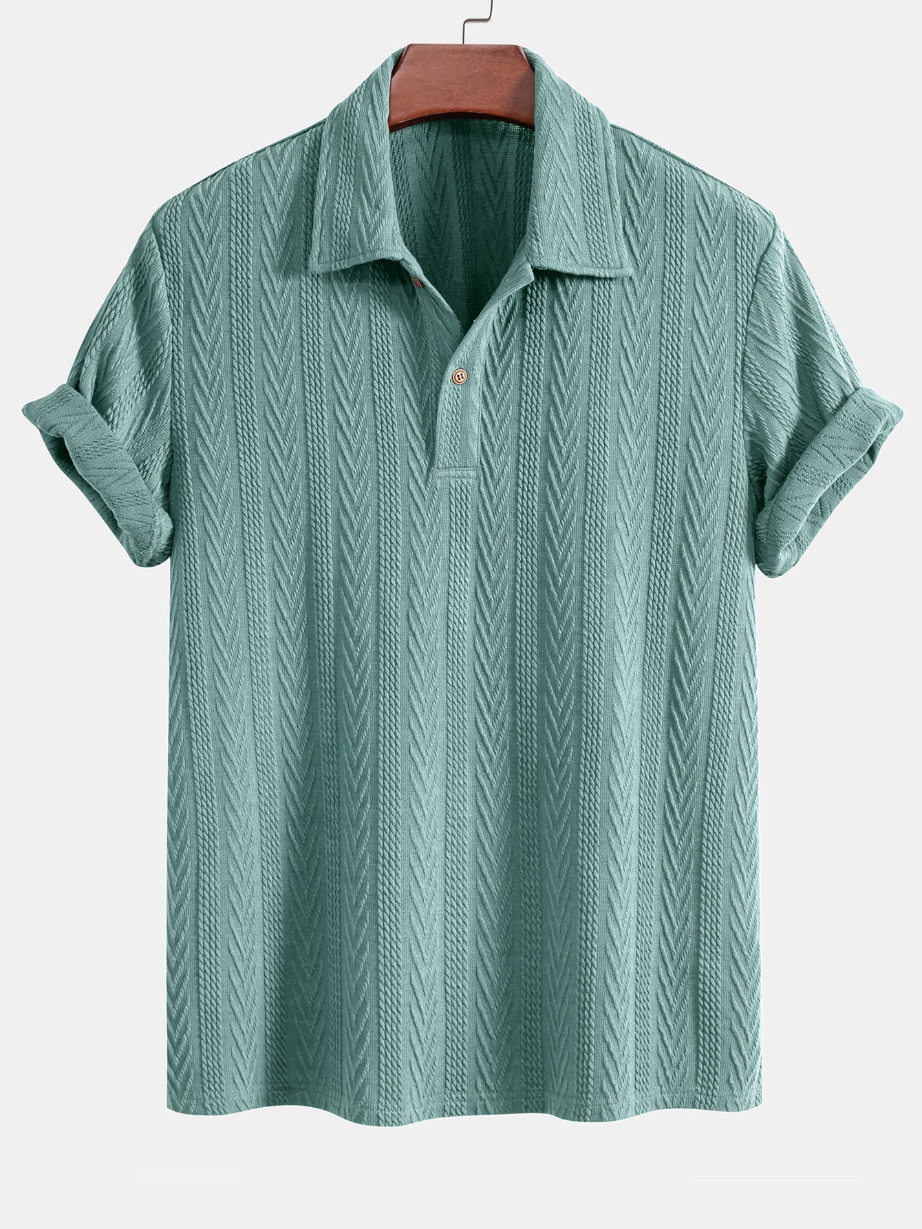 Gebreide Geometrische Jacquard Polo