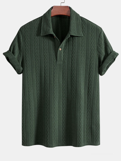 Gebreide Geometrische Jacquard Polo