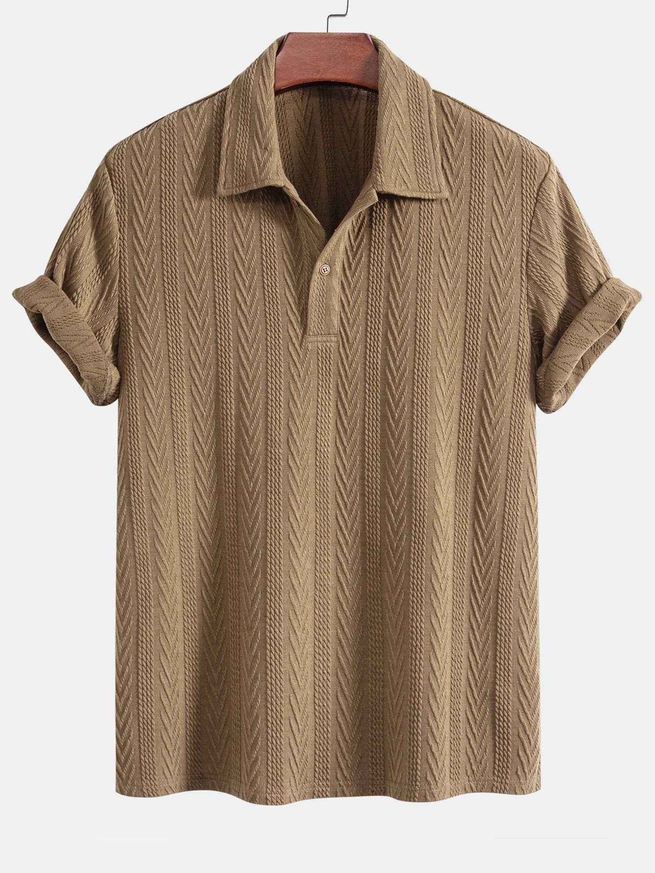 Gebreide Geometrische Jacquard Polo