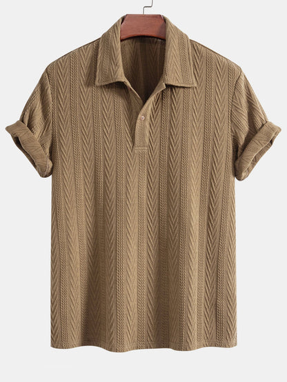 Gebreide Geometrische Jacquard Polo
