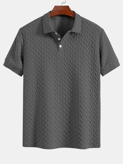 Geometrische Jacquard Polo