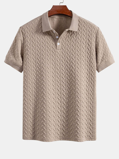 Geometrische Jacquard Polo