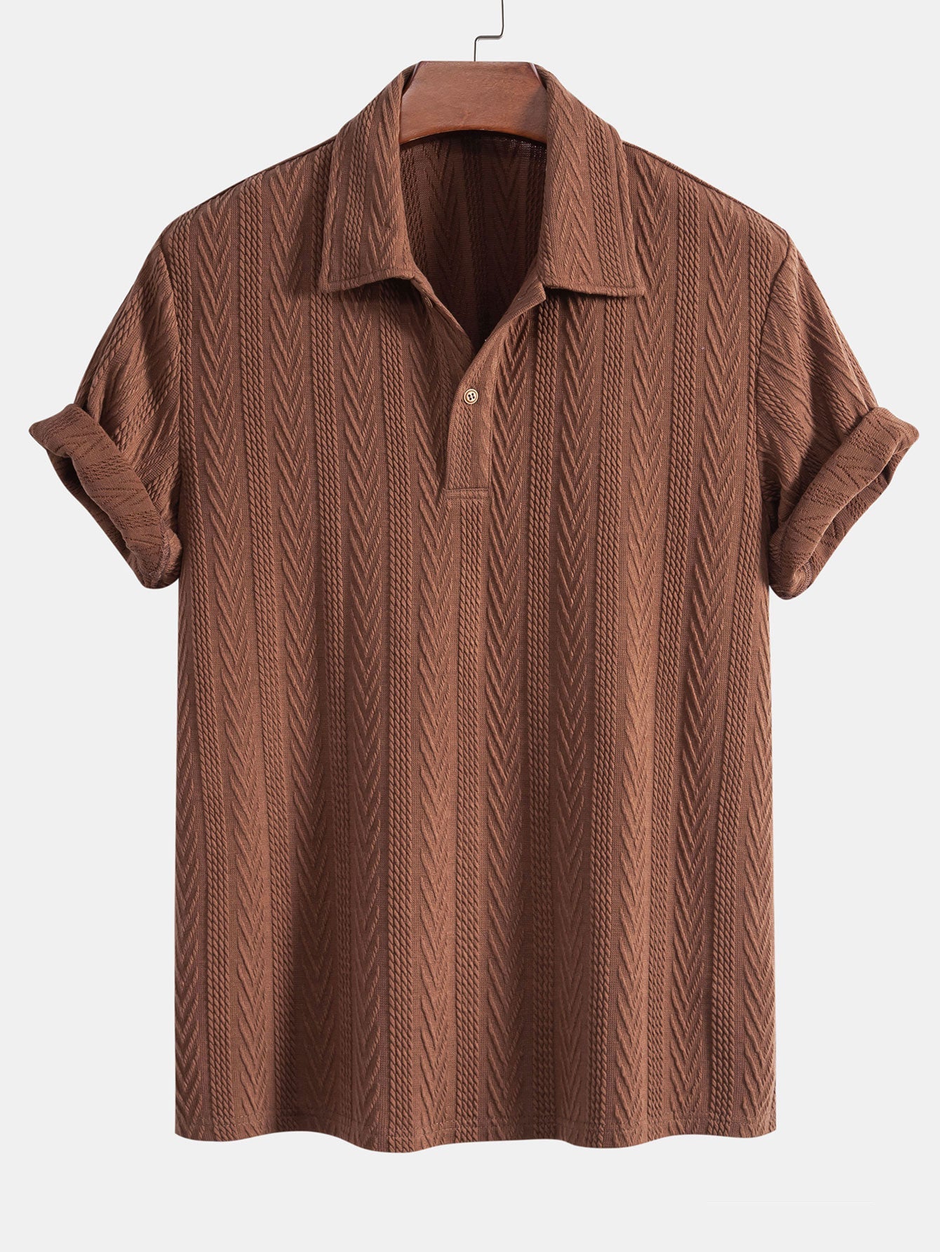 Gebreide Geometrische Jacquard Polo