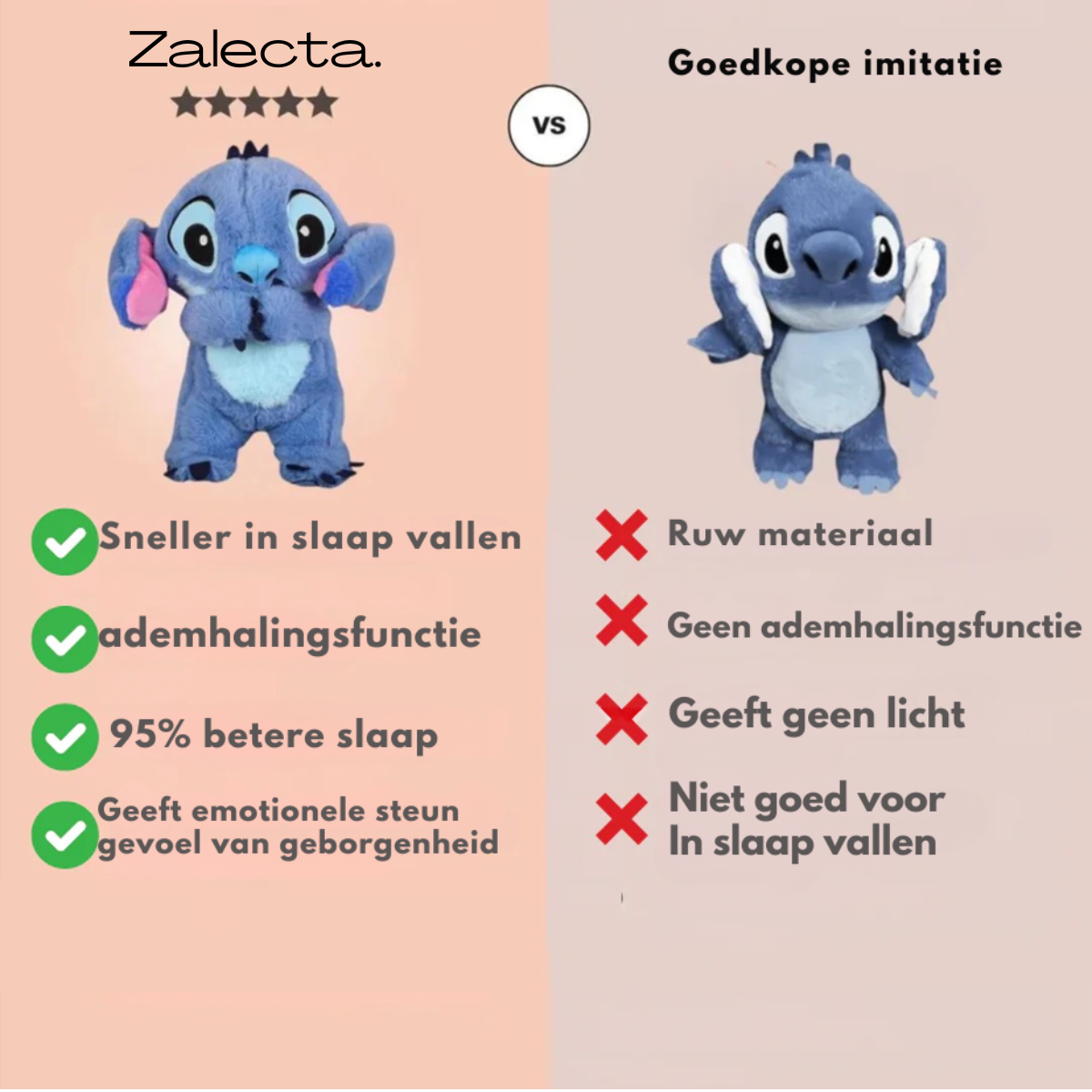 Grote Stitch Knuffel (Lilo & Stitch) - Zachte Pluche Knuffelbeer Blauw