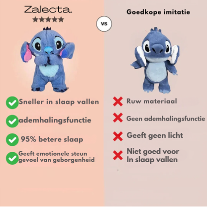 Grote Stitch Knuffel (Lilo & Stitch) - Zachte Pluche Knuffelbeer Blauw
