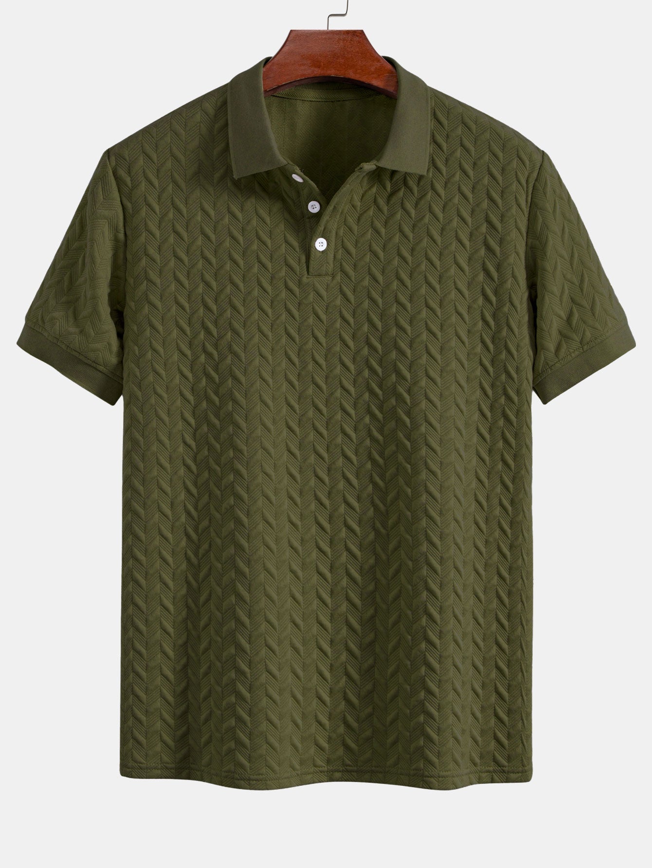 Geometrische Jacquard Polo