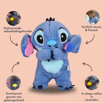 Grote Stitch Knuffel (Lilo & Stitch) - Zachte Pluche Knuffelbeer Blauw