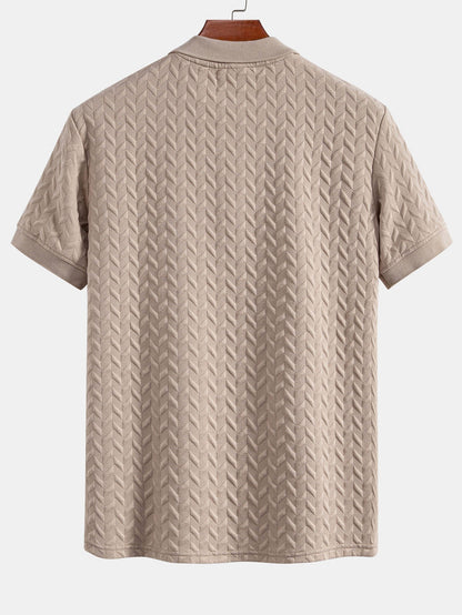 Geometrische Jacquard Polo