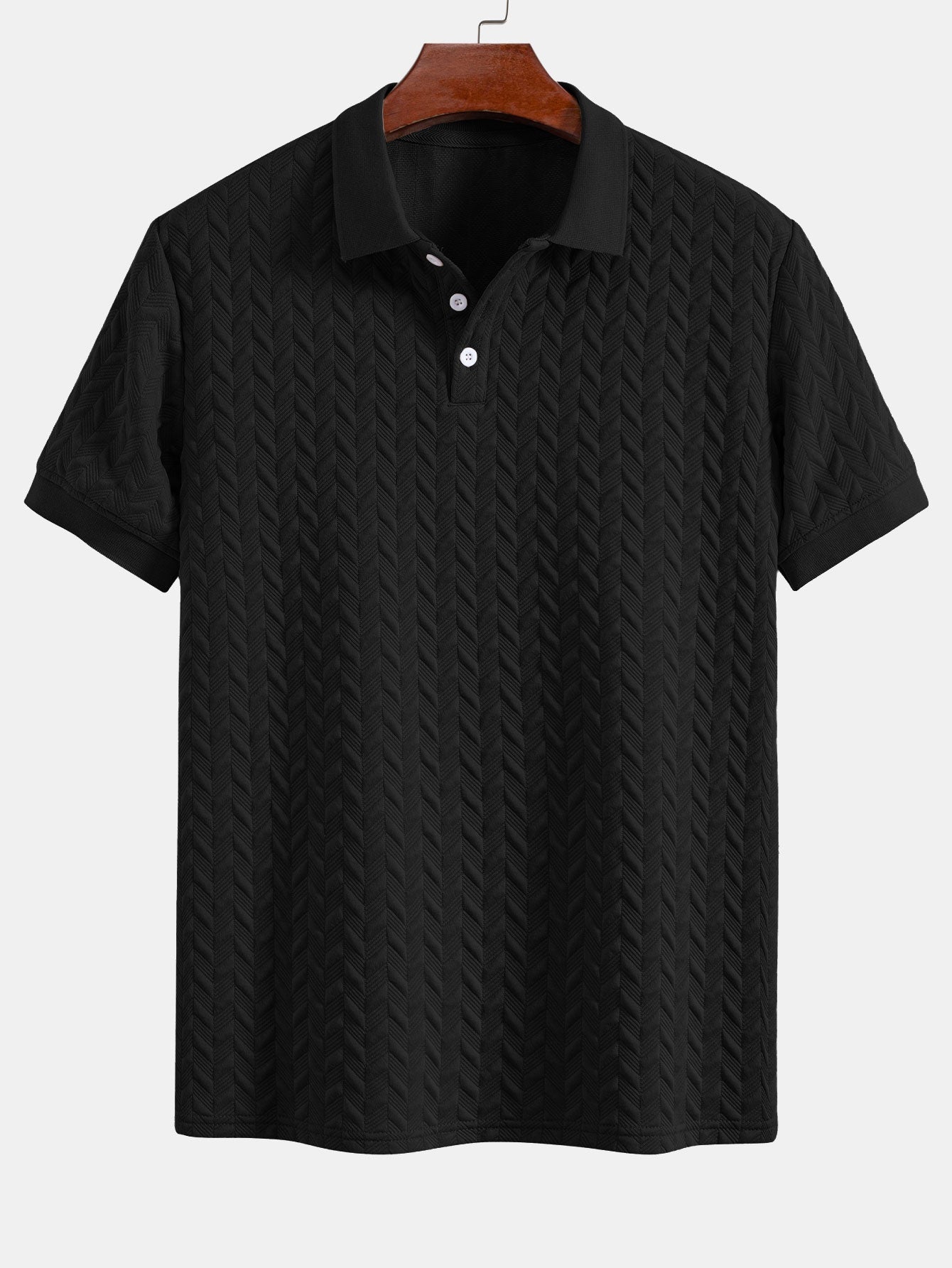 Geometrische Jacquard Polo