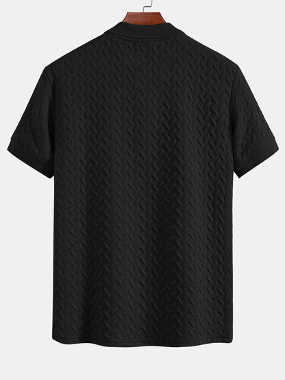 Geometrische Jacquard Polo