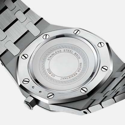 KingRoyal Luxe Herenhorloge - Zwaar RVS Horloge met Achthoekige Kast