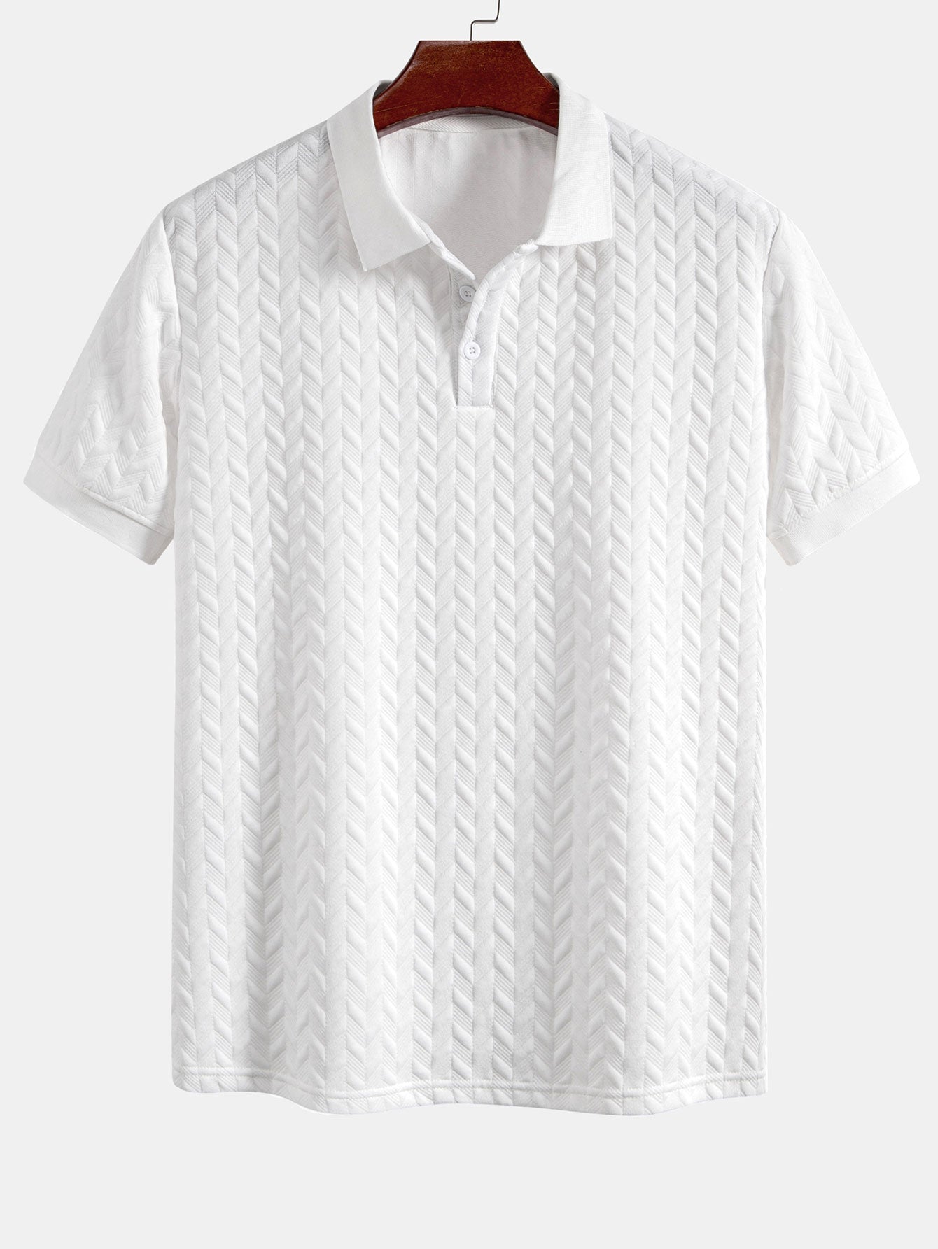 Geometrische Jacquard Polo