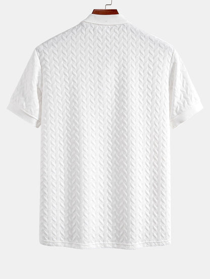 Geometrische Jacquard Polo