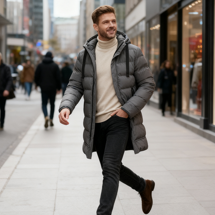 Noah | Lange Gewatteerde Winterjas