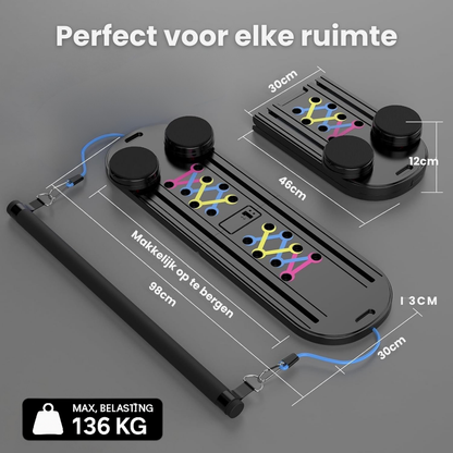 Draagbaar Pilates board voor thuis workouts – multifunctioneel fitnessbord voor core stability en krachttraining