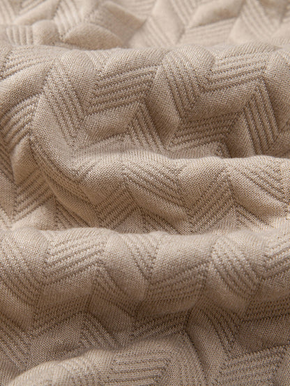 Geometrische Jacquard Polo