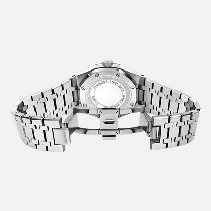 KingRoyal Luxe Herenhorloge - Zwaar RVS Horloge met Achthoekige Kast