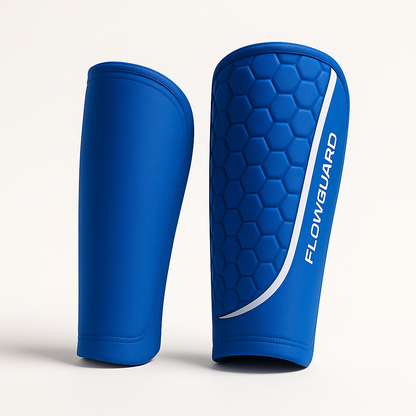 blauwe gel ski scheenbeschermer – professionele bescherming tegen scheenpijn en kramp in skischoenen