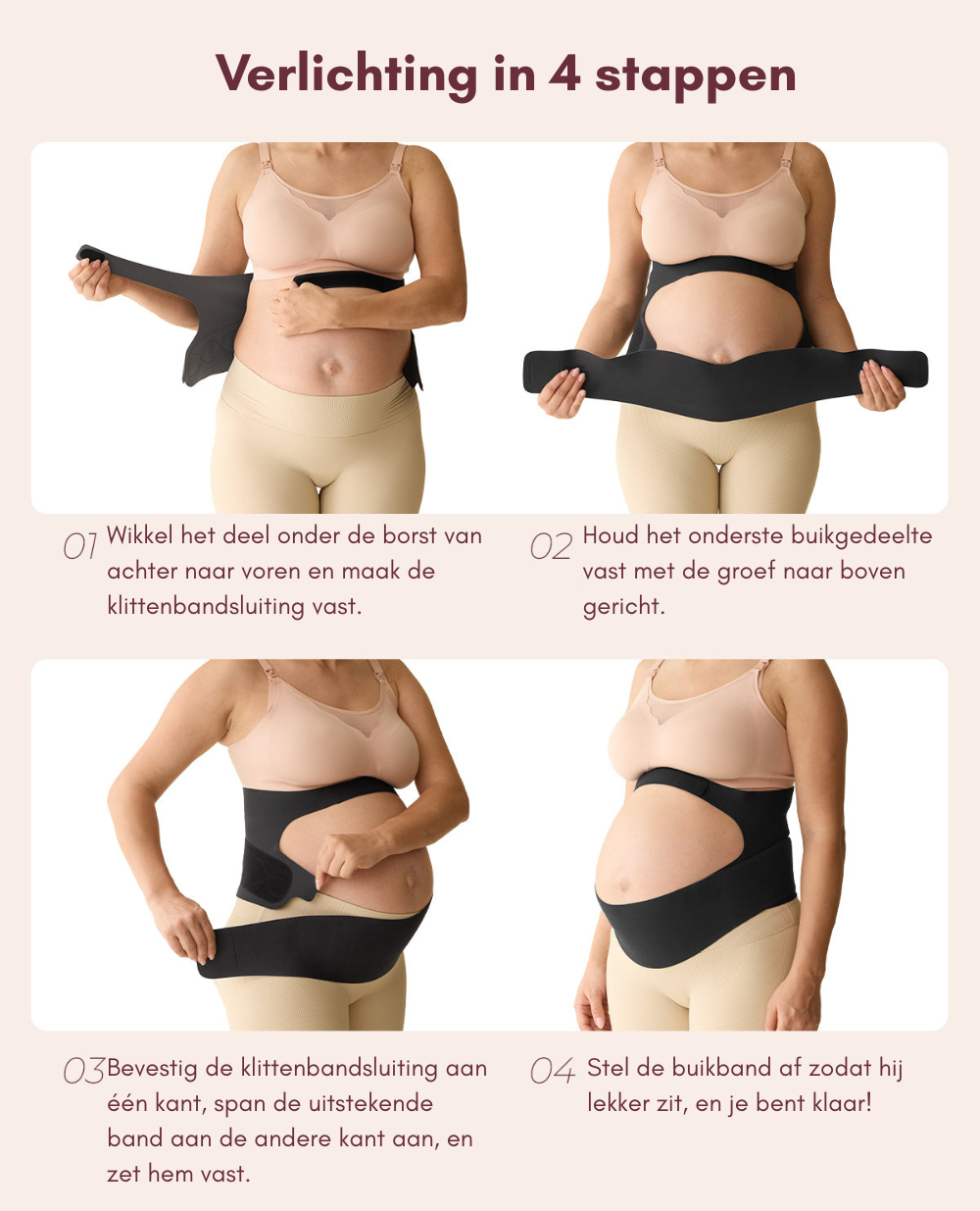 BellyHug Zwangerschapsband - Ondersteunende Buikband voor Rug en Buik