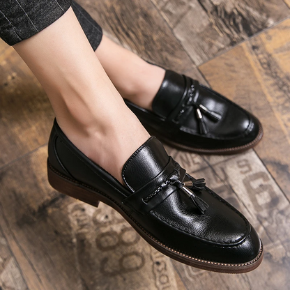 Leren Loafers met kwastjes