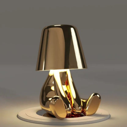 RayDudes™ Draadloze Tafellamp Goud - Unieke Touch Lamp 'Gouden Mannetjes'