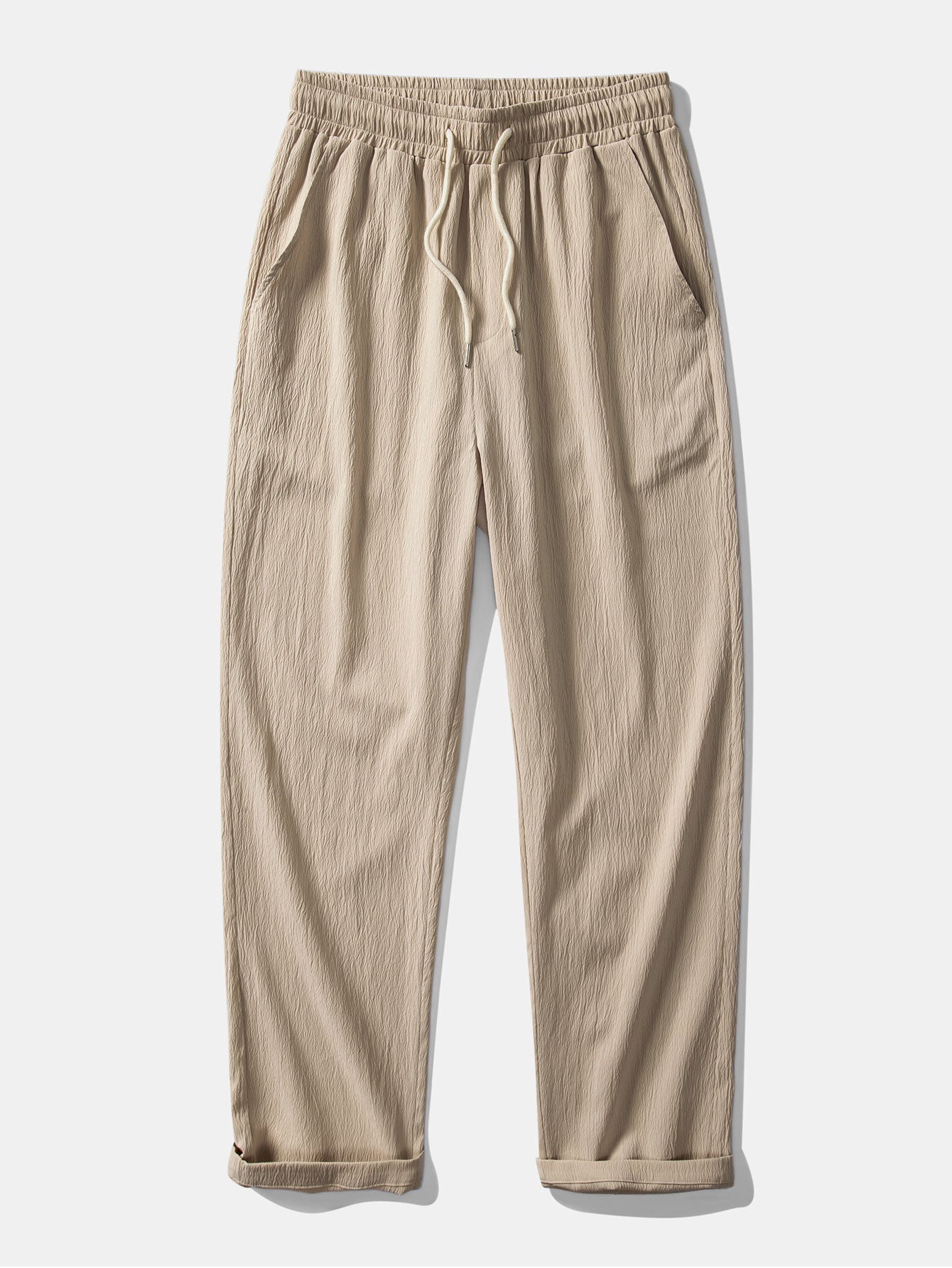 Textured Contrast Cuban Shirt & Straight Leg Pants