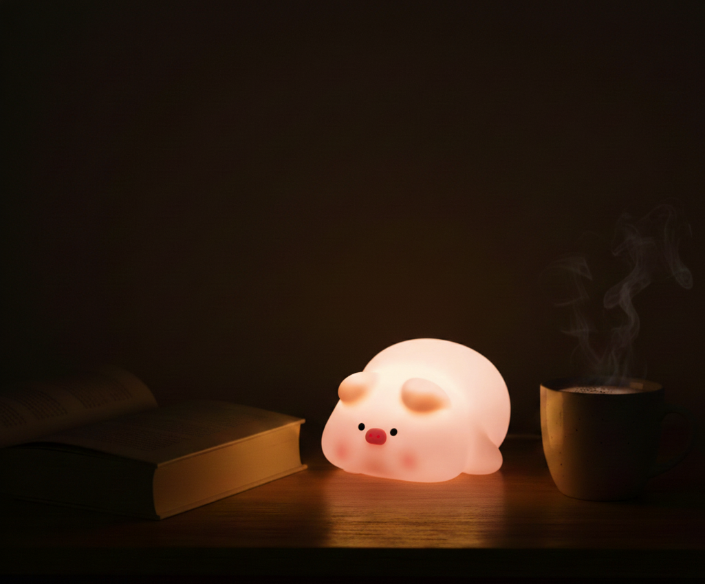Zachte siliconen Capybara nachtlamp en knuffel – squishy oplaadbaar nachtlampje voor kinderkamer