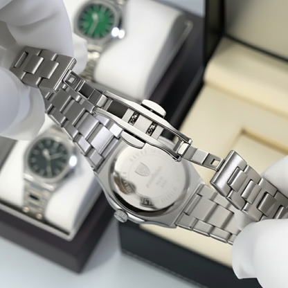 Iconic Luxe Herenhorloge RVS - Klassiek Zilveren Horloge