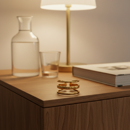 3-Delige Ring Goud - Stapelbare Ringen Dames (Stacking Rings)