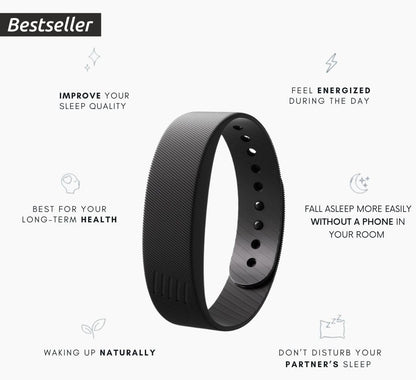 Auralarm Trilwekker Armband - Stille Wekker met Vibratie Alarm voor Diepe Slapers