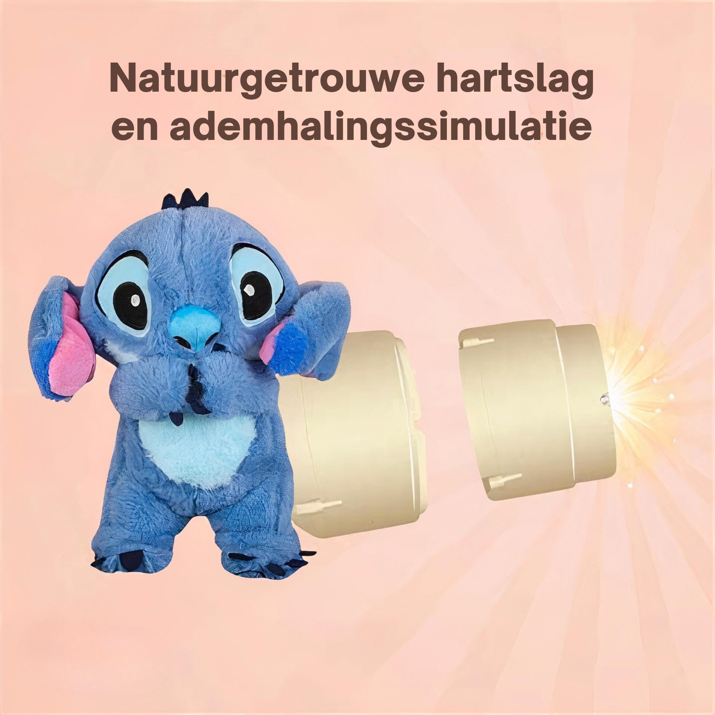 Grote Stitch Knuffel (Lilo & Stitch) - Zachte Pluche Knuffelbeer Blauw