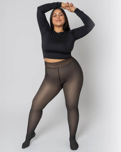 InvisiTights™ Thermo Panty - Fleece Gevoerde Panty met Transparant Effect (Nep Huid)