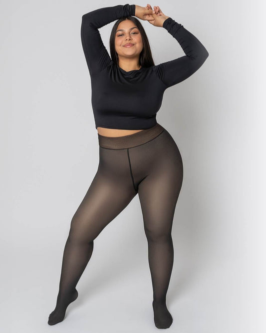 InvisiTights™ Thermo Panty - Fleece Gevoerde Panty met Transparant Effect (Nep Huid)