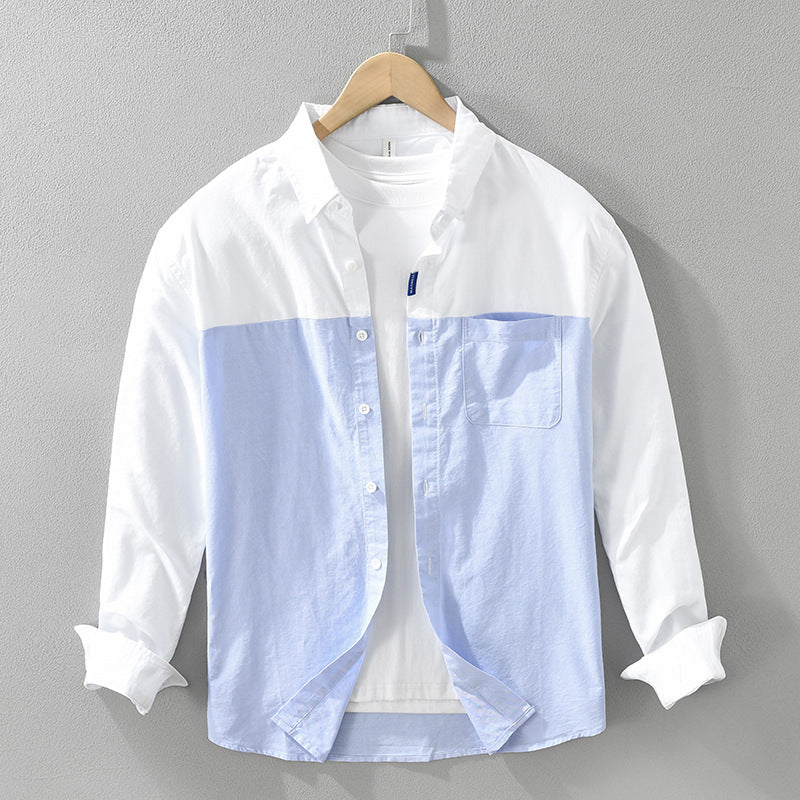 Jesper | Luchtig Tweekleurig Shirt