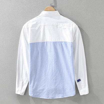 Jesper | Luchtig Tweekleurig Shirt