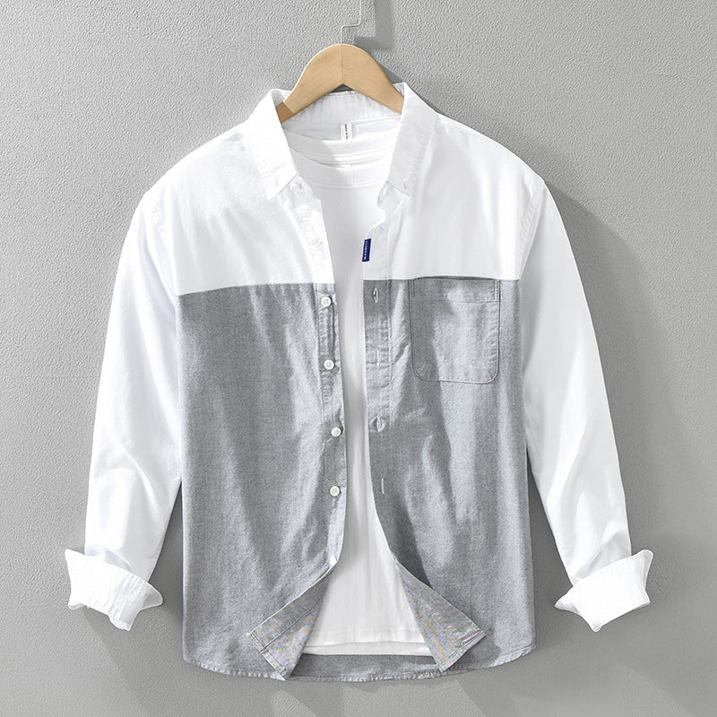 Jesper | Luchtig Tweekleurig Shirt