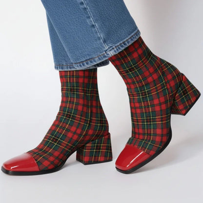 Ava | Suède-look Enkellaarsjes met Hak