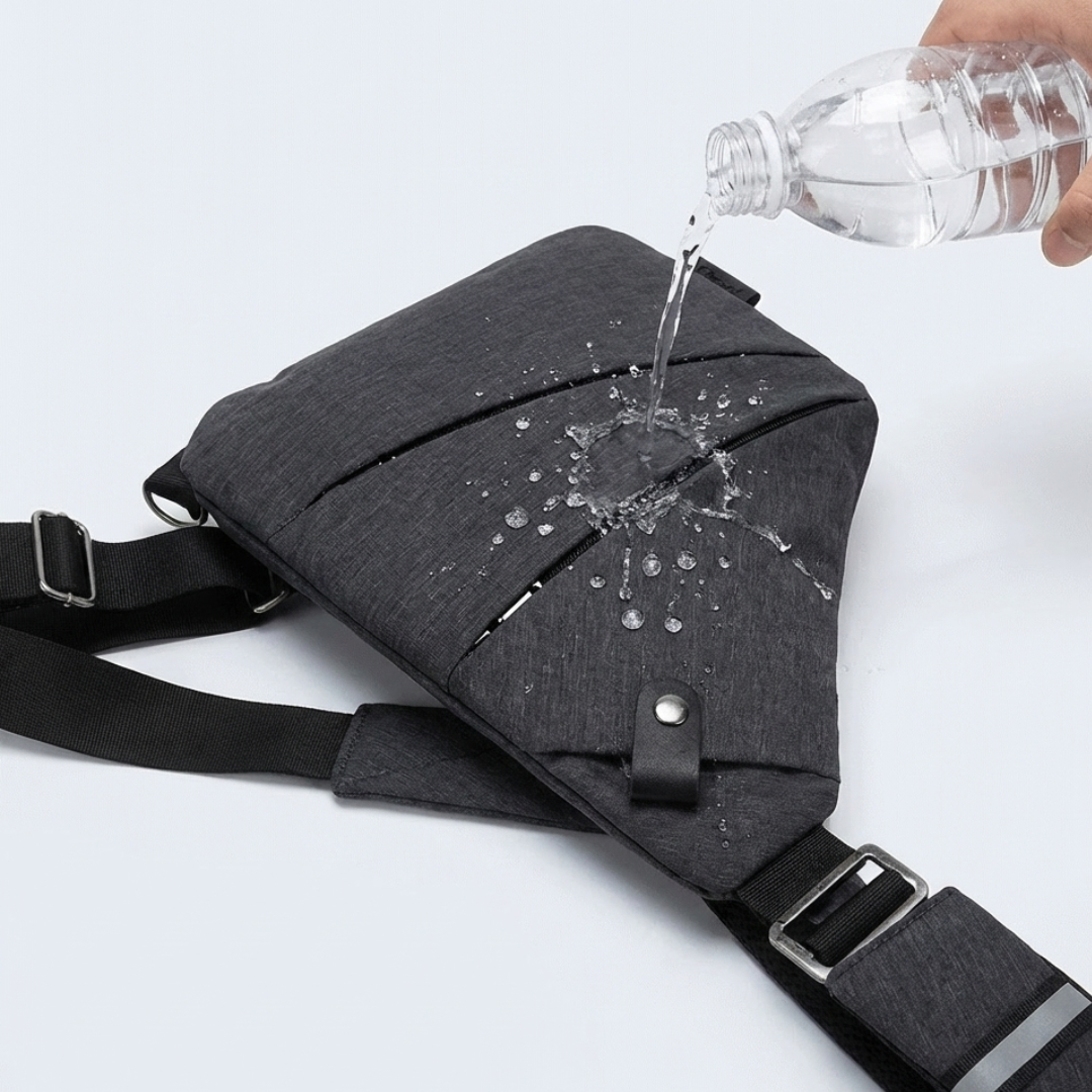 waterdichte anti-diefstal crossbody tas met verborgen ritsen, snijbestendig materiaal en RFID-bescherming