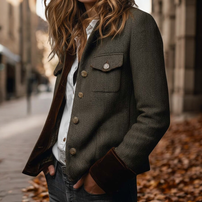 Louise | Luxe Tweed & Fluweel Jas