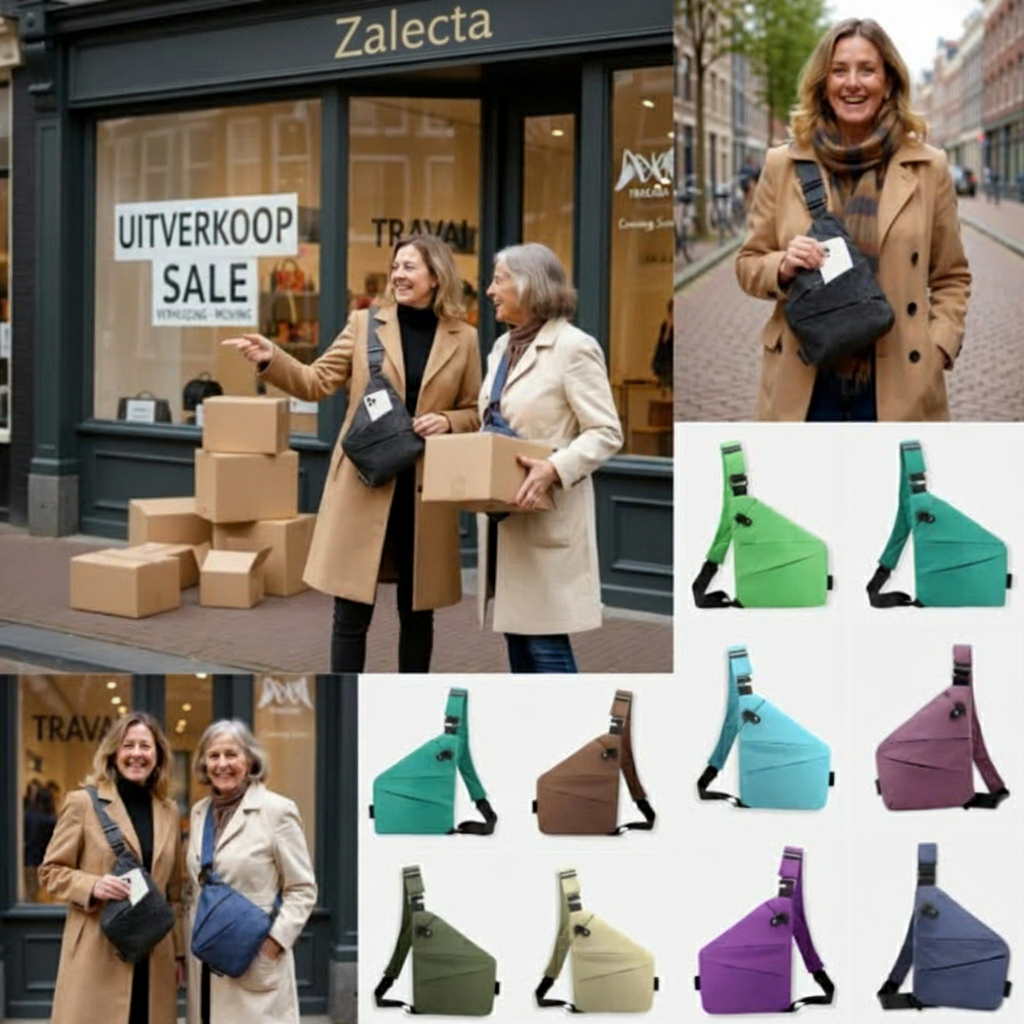 waterdichte anti-diefstal crossbody tas met verborgen ritsen, snijbestendig materiaal en RFID-bescherming