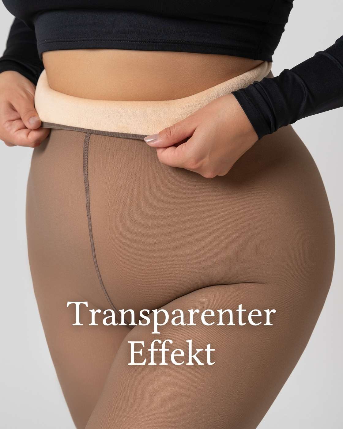 InvisiTights™ Thermo Panty - Fleece Gevoerde Panty met Transparant Effect (Nep Huid)