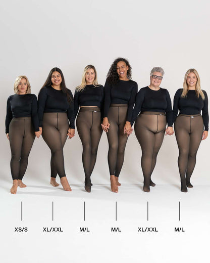 InvisiTights™ Thermo Panty - Fleece Gevoerde Panty met Transparant Effect (Nep Huid)