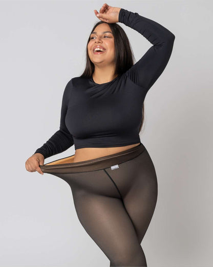 InvisiTights™ Thermo Panty - Fleece Gevoerde Panty met Transparant Effect (Nep Huid)