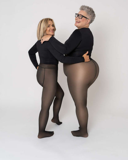 InvisiTights™ Thermo Panty - Fleece Gevoerde Panty met Transparant Effect (Nep Huid)